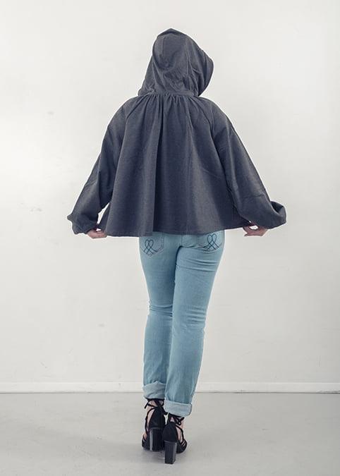 Grey Holly Hoodie Back Web