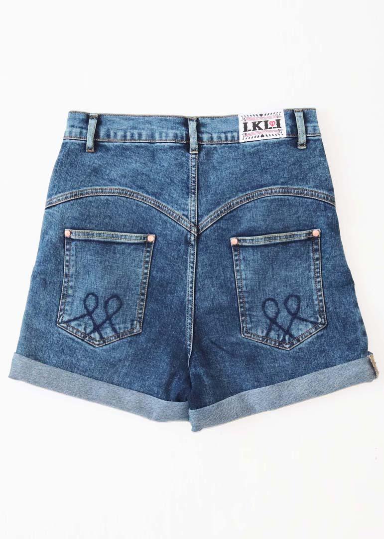 LKL Classic Washed Indigo Shorts Black Flat Website Ratio