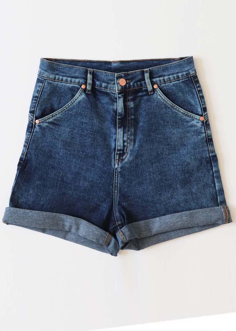 LKL Classic Washed Indigo Shorts Front Flat Website Ratio