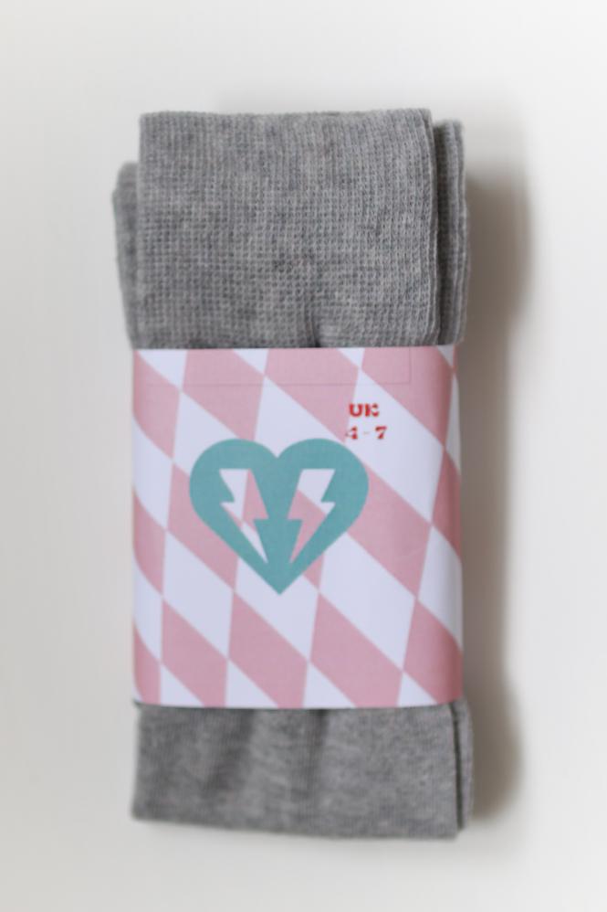 Knee High Socks One Size, Grey