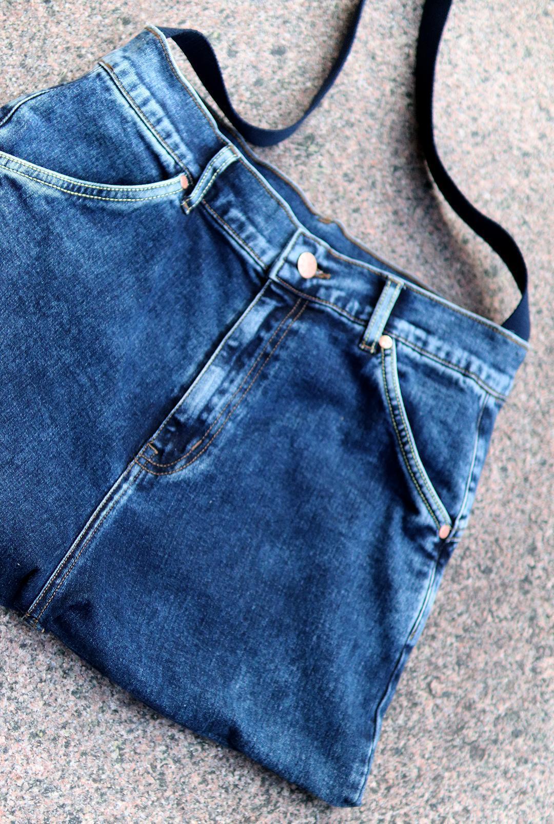 Reclaimed Jeans Bag Washed Indigo Front