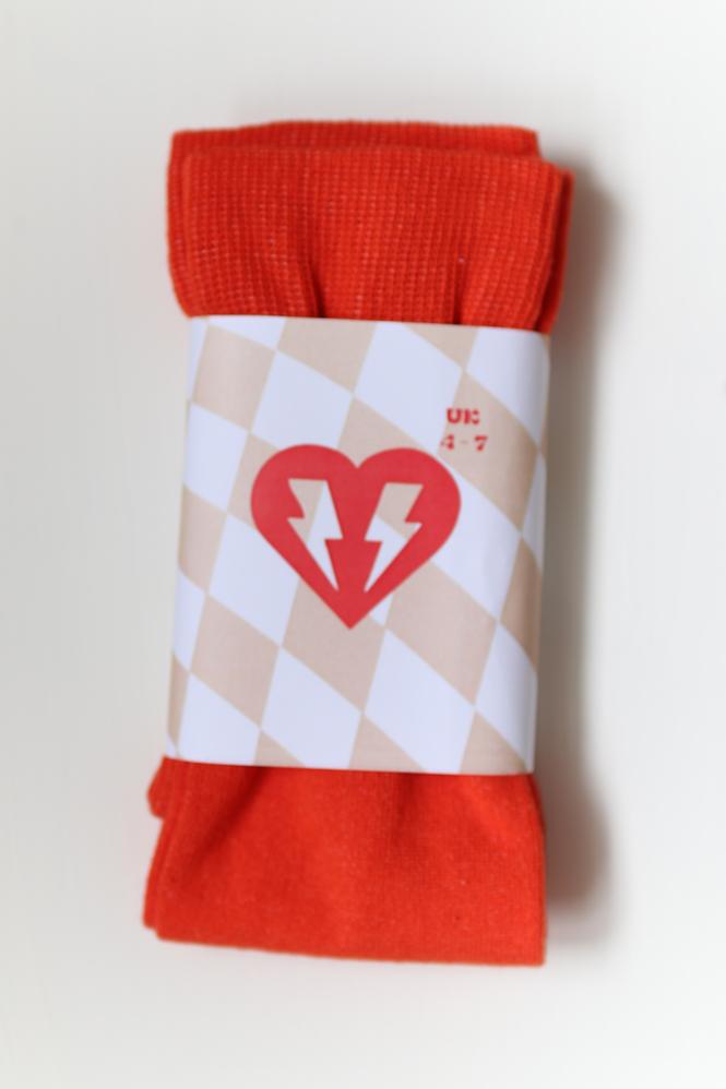 Knee High Socks One Size, Orange